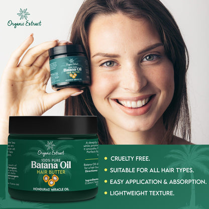 ORGANIC EXTRACT 100% PURE BATANA OIL HAIR BUTTER