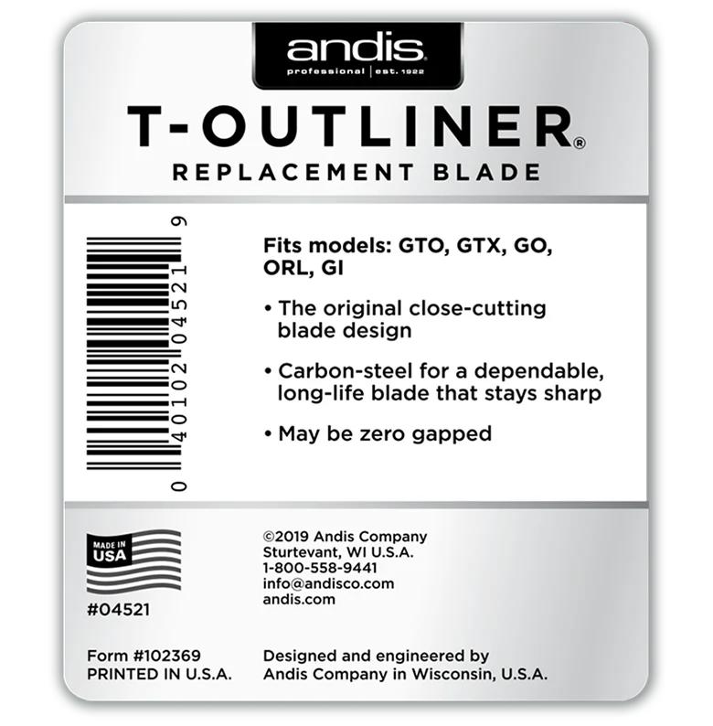 ANDIS T OUTLINER BLADE SET #04521