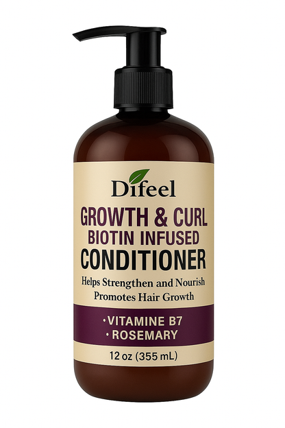 DIFEEL GROWTH & CURL BIOTIN INFUSED CONDITIONER 12OZ