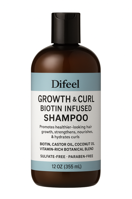 DIFEEL GROWTH & CURL BIOTIN INFUSED SHAMPOO 12OZ