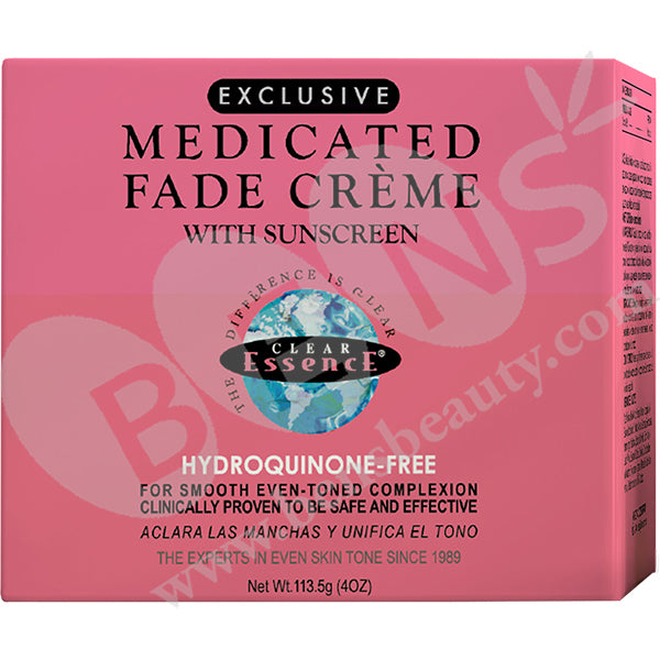 CLEAR ESSENCE EXCLUSIVE HYDRO FREE MEDICATED FADE CREAM 4 OZ #9404