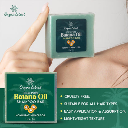 Organic Extract 100% Pure Batana Oil Shampoo Bar
