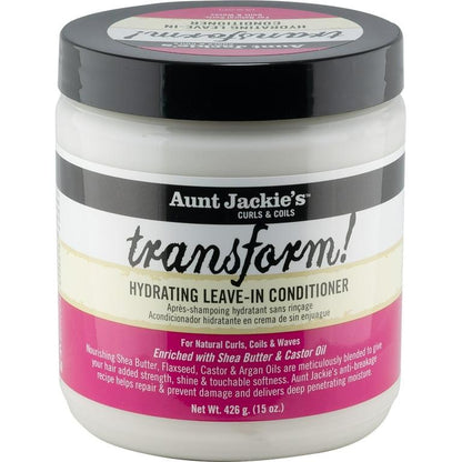 AUNT JACKIES TRANSFORM HYDRATING LEAVE-IN CONDIITIONER 15OZ