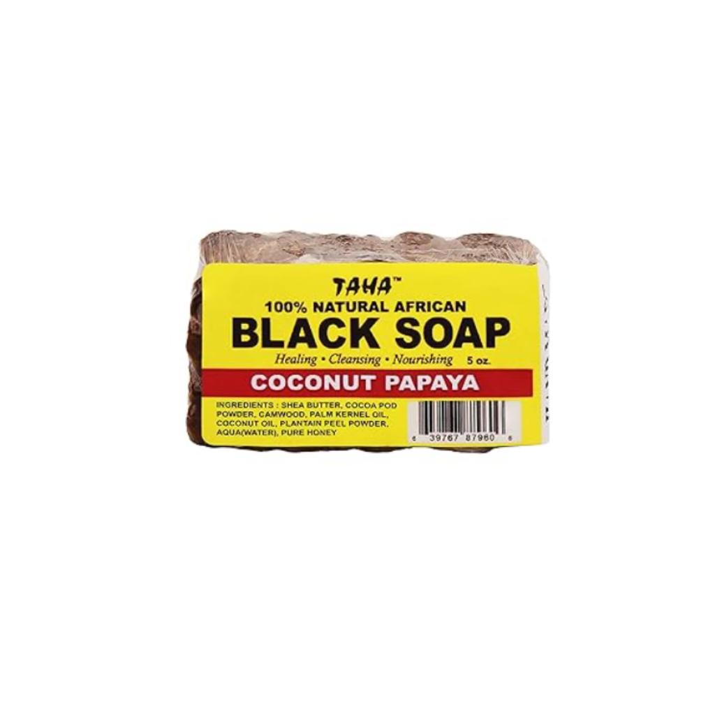 TAHA AFRICAN BLACK SOAP COCONUT PAPAYA 5 OZ