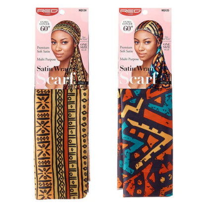 RED LONG 60" SAT SCARF HQ125
