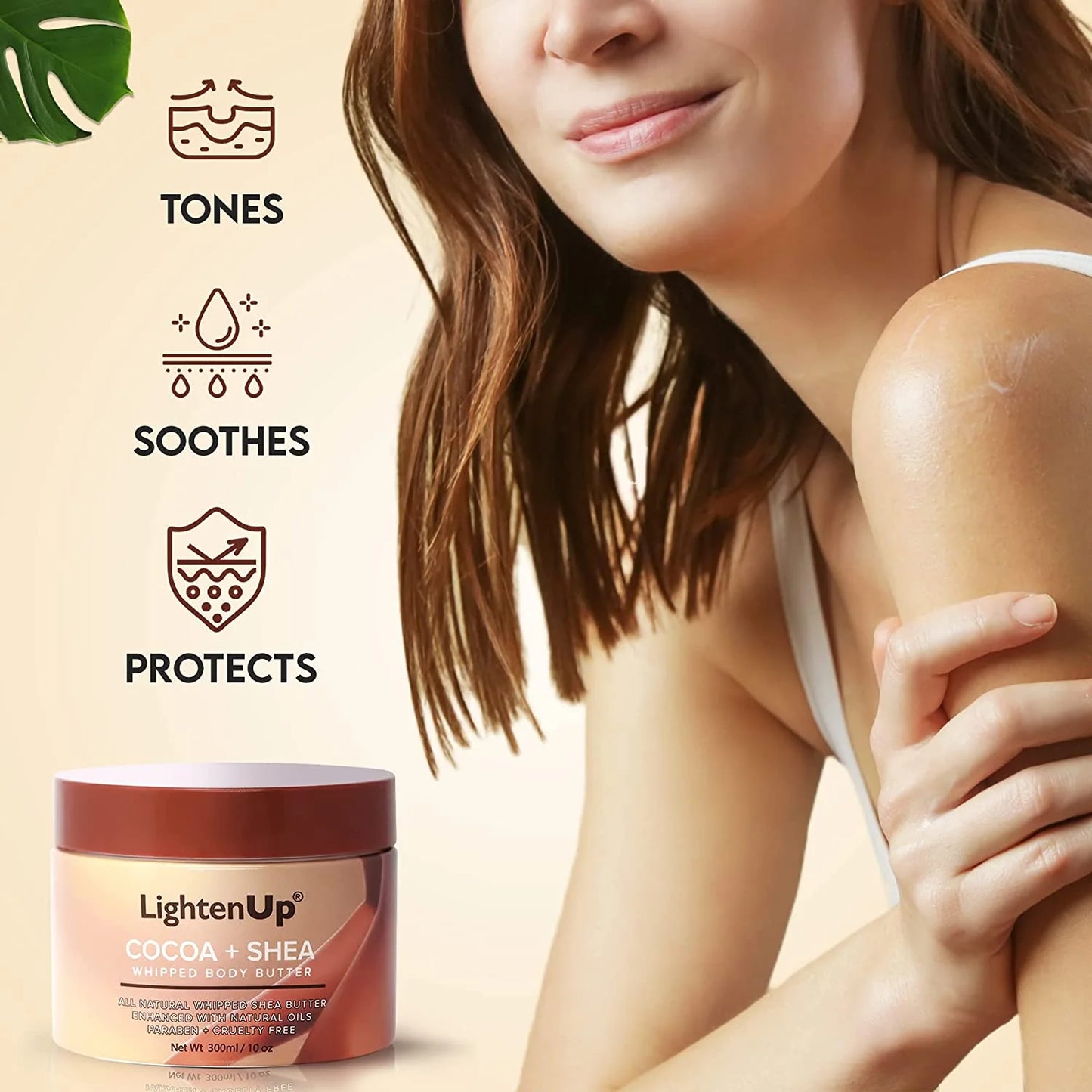 LightenUp Plus Cocoa Shea Butter Jar 300 ml