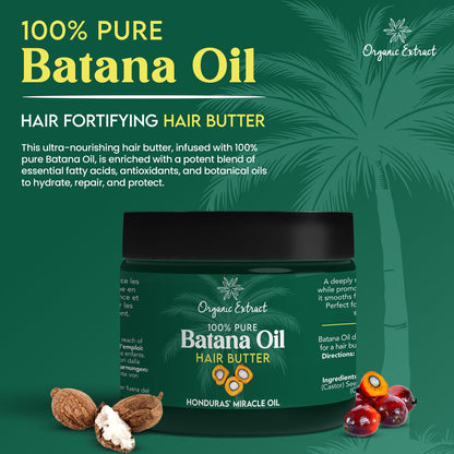 ORGANIC EXTRACT 100% PURE BATANA OIL HAIR BUTTER