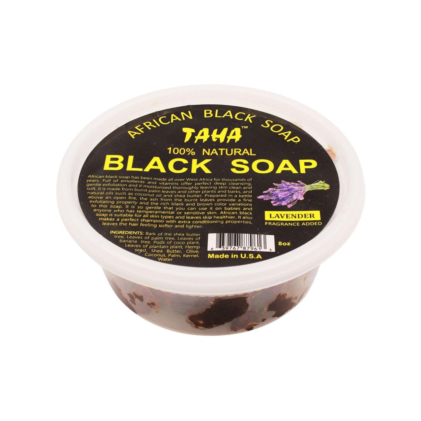 TAHA AFRICAN NATURAL NBLACK SOAP 8 OZ