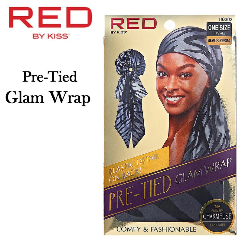 RED SCARFSATIN WRAP 60" HQ302