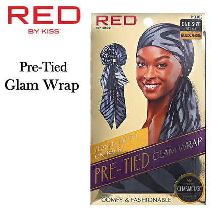 RED SCARFSATIN WRAP 60" HQ302