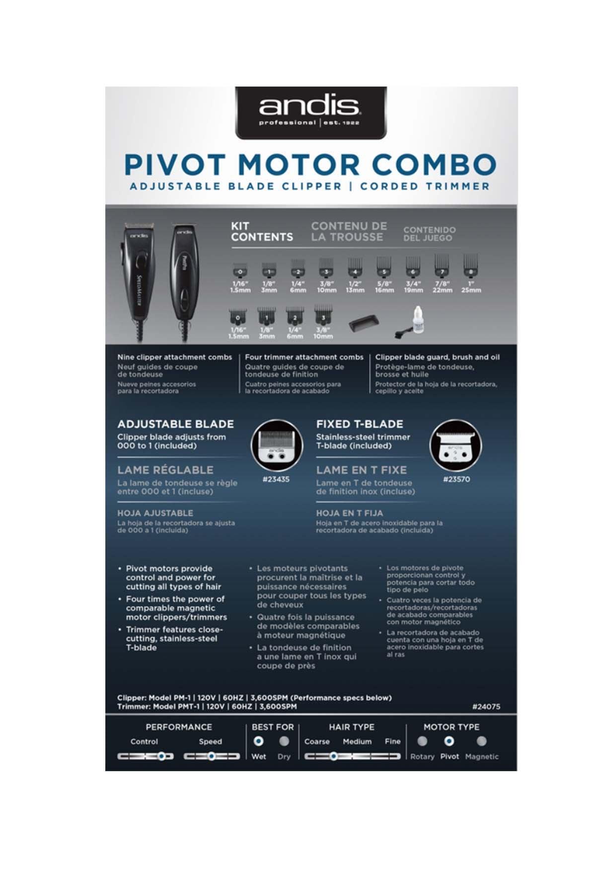 ANDIS PIVOT MOTOR COMBO