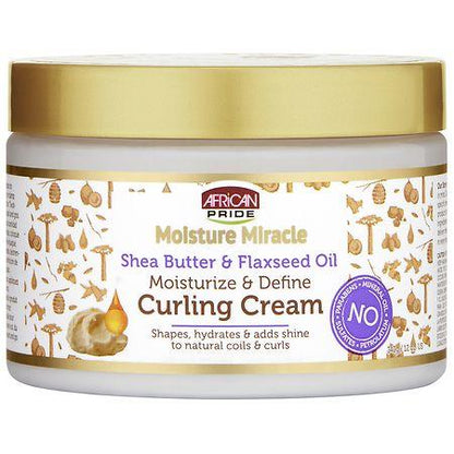 AFRICAN PRIDE CURLING SHEA BUTTER & FLAXSEED OIL 12OZ