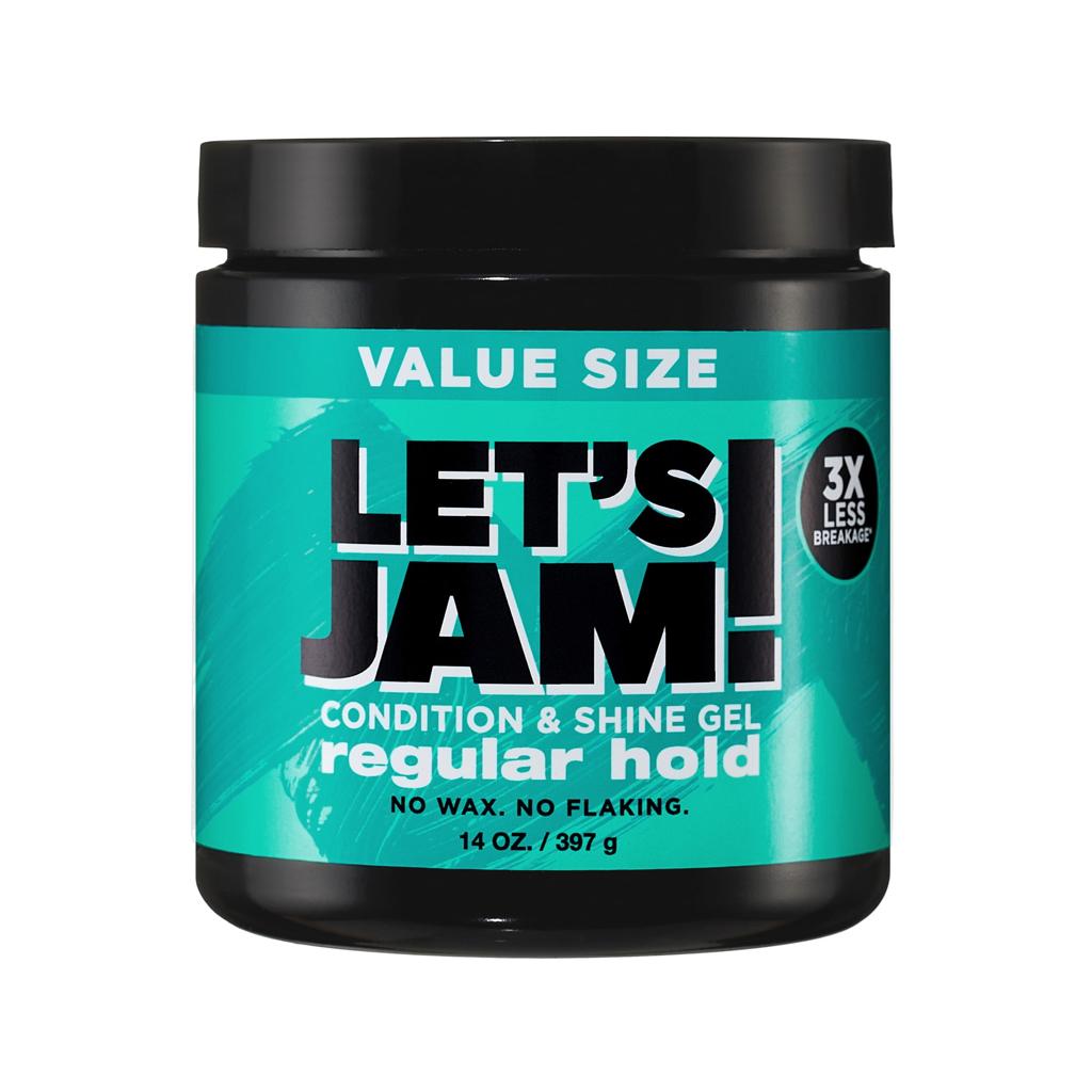 LETS JAM SHINE GEL CONDTIONING REGULAR 14OZ
